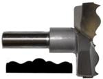 Magnate 8017 Rosette Carbide Tipped Cutter - 2-1/8" Cutting Diameter; 1/2" Shank Diameter; 3/4" Cutting Height; 1-1/2" Shank Length; 2-Flute Carbide Tipped, For Woodworking
