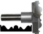 Magnate 8019B Rosette Carbide Tipped Cutter - 3-5/16" Cutting Diameter; 1/2" Shank Diameter; 3/4" Cutting Height; 1-1/2" Shank Length; 2-Flute Carbide Tipped, For Woodworking