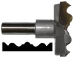Magnate 8020 Rosette Carbide Tipped Cutter - 2-1/8" Cutting Diameter; 1/2" Shank Diameter; 3/4" Cutting Height; 1-1/2" Shank Length; 2-Flute Carbide Tipped, For Woodworking