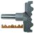Magnate 8042 Rosette Carbide Tipped Cutter - 2-3/4" Cutting Diameter; 1/2" Shank Diameter; 3/4" Cutting Height; 1-1/2" Shank Length; 2-Flute Carbide Tipped, For Woodworking