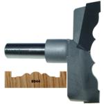 Magnate 8044 Rosette Carbide Tipped Cutter - 3-1/8" Cutting Diameter; 1/2" Shank Diameter; 3/4" Cutting Height; 1-1/2" Shank Length; 2-Flute Carbide Tipped, For Woodworking