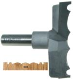Magnate 8045 Rosette Carbide Tipped Cutter - 3-1/8" Cutting Diameter; 1/2" Shank Diameter; 3/4" Cutting Height; 1-1/2" Shank Length; 2-Flute Carbide Tipped, For Woodworking