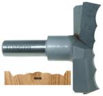 Magnate 8046 Rosette Carbide Tipped Cutter - 2-3/4" Cutting Diameter; 1/2" Shank Diameter; 3/4" Cutting Height; 1-1/2" Shank Length; 2-Flute Carbide Tipped, For Woodworking