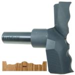 Magnate 8047 Rosette Carbide Tipped Cutter - 2-3/4" Cutting Diameter; 1/2" Shank Diameter; 3/4" Cutting Height; 1-1/2" Shank Length; 2-Flute Carbide Tipped, For Woodworking