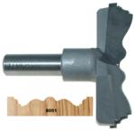 Magnate 8051 Rosette Carbide Tipped Cutter - 2-5/8" Cutting Diameter; 1/2" Shank Diameter; 3/4" Cutting Height; 1-1/2" Shank Length; 2-Flute Carbide Tipped, For Woodworking