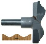 Magnate 8052 Rosette Carbide Tipped Cutter - 2-1/2" Cutting Diameter; 1/2" Shank Diameter; 3/4" Cutting Height; 1-1/2" Shank Length; 2-Flute Carbide Tipped, For Woodworking
