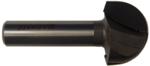 MAGNATE 809 Core Box Router Bit - 1-1/4" Cutting Diameter; 1/2" Shank Diameter; 7/8" Cutting Length; 5/8" Radius; 2" Shank Length; 2-Flute Carbide Tipped