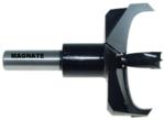 Magnate 8096 Yo-Yo Rosette Carbide Tipped Cutter - Round Profile; 4-1/2" Overall Length; 12mm Shank Diameter; 2-5/8" Overall Diameter; Flute; 2-1/4" Profile Diameter x 5/8" Profile Height, 2-Flute Carbide Tipped, For Woodworking