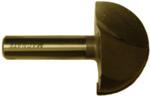 MAGNATE 818 Core Box Router Bit - 2-1/4" Cutting Diameter; 1/2" Shank Diameter; 1-3/8" Cutting Length; 1-1/8" Radius; 2" Shank Length; 2-Flute Carbide Tipped