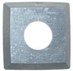 Magnate 8206 Insert Knives, 4 Cutting Radius Edges, 1 Hole - 10 Knives/Pack, Reversible, Micrograin Solid Carbide; 15mm Length; 15mm Width; 2.5mm Thickness; 115mm Radius