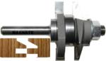 MAGNATE 9004 Stile & Rail (Cope and Stick) Reversible 1/4" Shank Router Bit For 3/4" to 7/8" Material - Bevel Profile; 7/8" Cutting Height; BR-06 Bearing; The angle that forms the inside edge next to the center is 14 degree