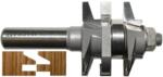 Magnate 9004B One Piece Stile and Rail Router Bit, For 3/4" to 7/8" Material - Bevel Profile; 1-5/8" Overall Diameter; 1-1/2" Shank Length; BR-06 Bearing; The angle that forms the inside edge next to the center is 14 degree