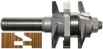 MAGNATE 9004B One Piece Stile & Rail (Cope & Stick) Router Bit, For 3/4" to 7/8" Material - Bevel Profile; 1-5/8" Overall Diameter; 1-1/2" Shank Length; BR-06 Bearing; The angle that forms the inside edge next to the center is 14 degree