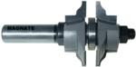 MAGNATE 9021R Stile or Rail (Cope or Stick) Router Bit, 1-3/8" Cutting Height for 1" to 1-3/8" Material - Ogee Profile; Rail Cut; BR-06 Bearing; 1/2" Shank Diameter, 3-1/8" Overall Length, 1-3/4" Overall Diameter, 2-Flute Carbide Tipped