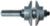 MAGNATE 9024R Stile or Rail (Cope or Stick) Router Bit, 1-3/8" Cutting Height for 1" to 1-3/8" Material - Bevel Profile; Rail Cut; BR-06 Bearing; 1/2" Shank Diameter, 3-1/8" Overall Length, 1-3/4" Overall Diameter, 2-Flute Carbide Tipped