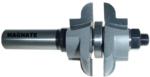 MAGNATE 9027R Stile or Rail (Cope or Stick) Router Bit, 1-3/8" Cutting Height for 1" to 1-3/8" Material - Concave Profile; Rail Cut; BR-06 Bearing; 1/2" Shank Diameter, 3-1/8" Overall Length, 1-3/4" Overall Diameter, 2-Flute Carbide Tipped