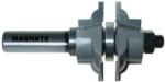 MAGNATE 9028R Stile or Rail (Cope or Stick) Router Bit, 1-3/8" Cutting Height for 1" to 1-3/8" Material - Bead Profile; Rail Cut; BR-06 Bearing; 1/2" Shank Diameter, 3-1/8" Overall Length, 1-3/4" Overall Diameter, 2-Flute Carbide Tipped
