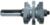 MAGNATE 9028S Stile or Rail (Cope or Stick) Router Bit, 1-3/8" Cutting Height for 1" to 1-3/8" Material - Bead Profile; Stile Cut; BR-06 Bearing; 1/2" Shank Diameter, 3-1/8" Overall Length, 1-3/4" Overall Diameter, 2-Flute Carbide Tipped