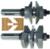 Magnate 9029R Stile / Rail Router Bit, 1-3/8" Cutting Height for 1" to 1-3/8" Material - Cove & Bead Profile; Rail Cut; BR-06 Bearing