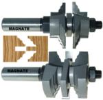 Magnate 9029R Stile / Rail Router Bit, 1-3/8" Cutting Height for 1" to 1-3/8" Material - Cove & Bead Profile; Rail Cut; BR-06 Bearing