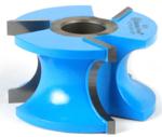 Amana 929-AMANA Bullnose Shaper Cutter - 1" Bead Height; 1/2" & 3/4" Bore; 1/2" Radius; 2-5/8" Overall Diameter; 1-1/2" Cutting Height; C-005 Rub Collar; 3-Wing, Carbide Tipped