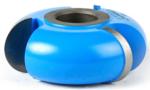 Amana 930-AMANA Flute (Convex) Shaper Cutter - 1" Flute Height; 1/2" & 3/4" Bore; 1/2" Radius; 2-5/8" Overall Diameter; C-005 Rub Collar; 3-Wing, Carbide Tipped