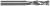 MAGNATE 9371 2 Flute Compression Spiral Router Bit - 1/4" Cutting Diameter; 7/8" Cutting Length; 1/4" Shank Diameter; 2-1/2" Overall Length; 2+2 Up-Down, Solid Carbide, Right Hand