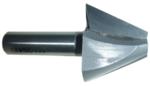 MAGNATE 941 25-Degree Bevel Router Bit - 1-1/4" Cutting Height; 5/8" Small Diameter; 1-11/16" Overall Diameter; 3-1/4" Overall Length; 2-Flute Carbide Tipped, 1/2" Shank Diameter