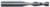 MAGNATE 9461 2 Flute Spiral Up-Cut Router Bit - 5.0mm Cutting Diameter; 3/4" Cutting Length; 1/4" Shank Diameter; 2" Overall Length; Fish Tail End, Solid Carbide, Right-Hand