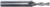 MAGNATE 9497 2 Flute Spiral Down-Cut Router Bit - 1/8" Cutting Diameter; 3/4" Cutting Length; 1/4" Shank Diameter; 2-1/2" Overall Length; Fish Tail End, Solid Carbide, Right-Hand