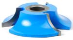 Amana 959-AMANA Corner Round Shaper Cutter - 3/4" Radius; 1" Cutting Height; 1/2" & 3/4" Bore; 3-5/8" Overall Diameter; C-011 Rub Collar; 3-Wing, Carbide Tipped