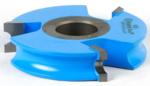 Amana 973-AMANA Bullnose Shaper Cutter - 1/4" Bead Height; 1/2" & 3/4" Bore; 1/8" Radius; 2-5/8" Overall Diameter; 9/16" Cutting Height; C-015 Rub Collar; 3-Wing, Carbide Tipped