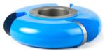 Amana A-28-108 Flute (Convex) Shaper Cutter - 1" Flute Height; 1-1/4" Bore; 1/2" Radius; 4" Overall Diameter; C-032 Rub Collar; 3-Wing, Carbide Tipped