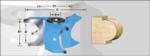 Amana A-32-100 Reversible Stile & Rail Shaper Cutter - 1" Profile Height; Ogee Profile; 1-1/4" Bore; 4-1/2" Overall Diameter; 1-1/2" Carbide Height; 3-1/2" Small Diameter; 1/8" Radius