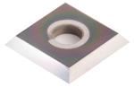 Amana AMA-12-DLC Straight 1-Hole Insert Knife - 4 Cutting Edges; 12mm Length; 12mm Width; 1.5mm Thickness; 4mm Hole Diameter; 35 Degree Bevel; Diamond-Like Carbon Coated For Solid Wood; Solid Carbide
