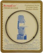 SuperCut B91G38H4 Carbide Impregnated Bandsaw Blade, 91" Long - 3/8" Width; 4 Hook Tooth; 0.025" Thickness; .032" Kerf; Premium Gold Blade; 7' 7" (7 feet 7 inch) Long, For Woodcutting Only