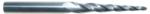 MAGNATE BE3-209 Ball End 3 Degree Tapered End Mill - 1/8" Tip; 2-1/4" Flute Height; 3/8" Shank Diameter; 4-1/2" Overall Length; 3 Flute; Solid Carbide, Up-Cut