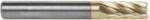 Amana BURS-082NF Cylindrical Shape SB Burr Bit, Non-Ferrous ZrN Coated - 1/4" Diameter; 5/8" Cutting Height; 1/4" Shank Diameter; 2" Overall Length; SB-1FM Ref #; Solid Carbide Double Cut with End Cut for Die-Grinders