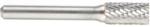 Amana BURS-084 Cylindrical Shape SB Burr Bit - 3/8" Diameter; 3/4" Cutting Height; 1/4" Shank Diameter; 2-1/2" Overall Length; SB-3DC Ref #; Solid Carbide Double Cut with End Cut for Die-Grinders