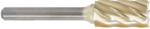Amana BURS-088NF Cylindrical Shape SB Burr Bit, Non-Ferrous ZrN Coated - 1/2" Diameter; 1" Cutting Height; 1/4" Shank Diameter; 2-3/4" Overall Length; SB-5FM Ref #; Solid Carbide Double Cut with End Cut for Die-Grinders