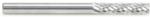 Amana BURS-098 Cylindrical Shape SA Burr Bit - 1/8" Diameter; 9/16" Cutting Height; 1/8" Shank Diameter; 1-1/2" Overall Length; SA-43DC Ref #; Solid Carbide, Double Cut with No End Cut for Die-Grinders