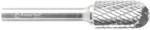 Amana BURS-124 Radius Cylinder SC Burr Bit - 1/2" Diameter; 1" Cutting Height; 1/4" Shank Diameter; 2-3/4" Overall Length; SE-5DC Ref #; Solid Carbide Double Cut for Die-Grinders