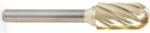 Amana BURS-124NF Radius Cylinder SC Burr Bit, Non-Ferrous ZrN Coated - 1/2" Diameter; 1" Cutting Height; 1/4" Shank Diameter; 2-3/4" Overall Length; SE-5FM Ref #; Solid Carbide for Die-Grinders