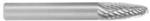 Amana BURS-140 Tree Shape SF Burr Bit - 1/4" Diameter; 5/8" Cutting Height; 1/4" Shank Diameter; 2" Overall Length; SD-3L6DC Ref #; Solid Carbide Double Cut for Die-Grinders
