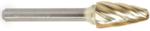 Amana BURS-144NF Tree Shape SF Burr Bit, Non-Ferrous ZrN Coated - 1/2" Diameter; 1" Cutting Height; 1/4" Shank Diameter; 2-3/4" Overall Length; SD-5FM Ref #; Solid Carbide for Die-Grinders