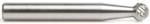 Amana BURS-152 Ball Shape SD Burr Bit - 1/4" Diameter; 7/32" Cutting Height; 1/4" Shank Diameter; 2" Overall Length; SC-3FM Ref #; Solid Carbide Double Cut for Die-Grinders