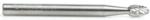 Amana BURS-170 Oval Shape SE Burr Bit - 1/8" Diameter; 7/32" Cutting Height; 1/8" Shank Diameter; 1-1/2" Overall Length; SF-1DC Ref #; Solid Carbide Double Cut for Die-Grinders