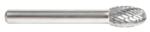 Amana BURS-174 Oval Shape SE Burr Bit - 3/8" Diameter; 5/8" Cutting Height; 1/4" Shank Diameter; 2-3/8" Overall Length; SF-3FM Ref #; Solid Carbide Double Cut for Die-Grinders