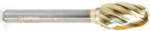 Amana BURS-178NF Oval Shape SE Burr Bit, Non-Ferrous ZrN Coated - 1/2" Diameter; 7/8" Cutting Height; 1/4" Shank Diameter; 2-5/8" Overall Length; SF-5FM Ref #; Solid Carbide for Die-Grinders