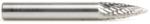 Amana BURS-192 Pointed Tree Shape SG Burr Bit - 1/4" Diameter; 5/8" Cutting Height; 1/4" Shank Diameter; 2" Overall Length; SG-3DC Ref #; Solid Carbide Double Cut for Die-Grinders